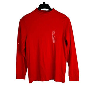 New Club Room Mens Small Red Shirt High Neck Long Sleeve NWT‎